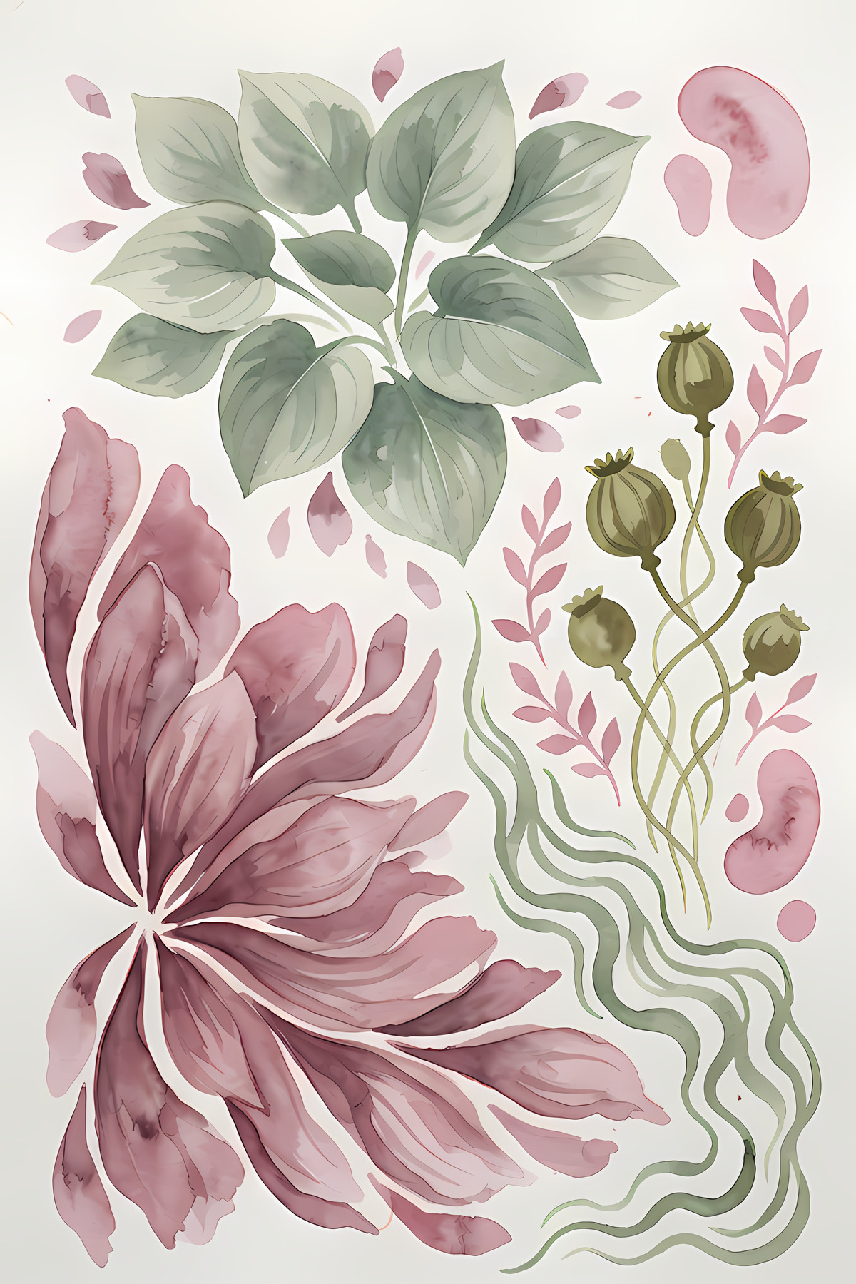 Poppy Botanical No #2 — Portrait 1